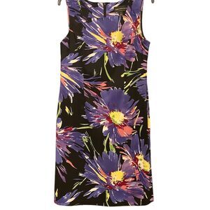 Connected Apparel Women's Floral Sleeveless Knee Length Dress Size 10